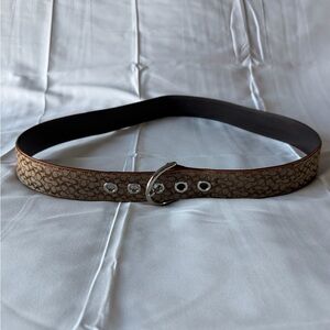 Coach Signature Cavas/Leather  Women's Belt Size XL